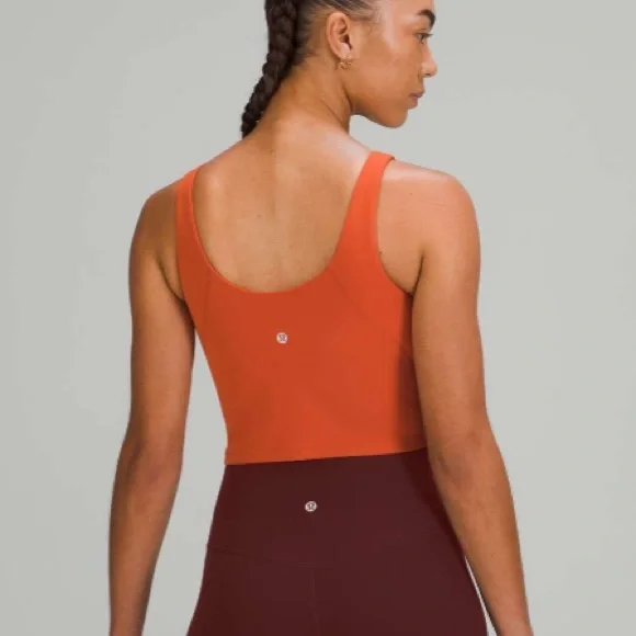 LULULEMON ALIGN high neck tank top canyon orange sz 2 - Picture 5 of 5